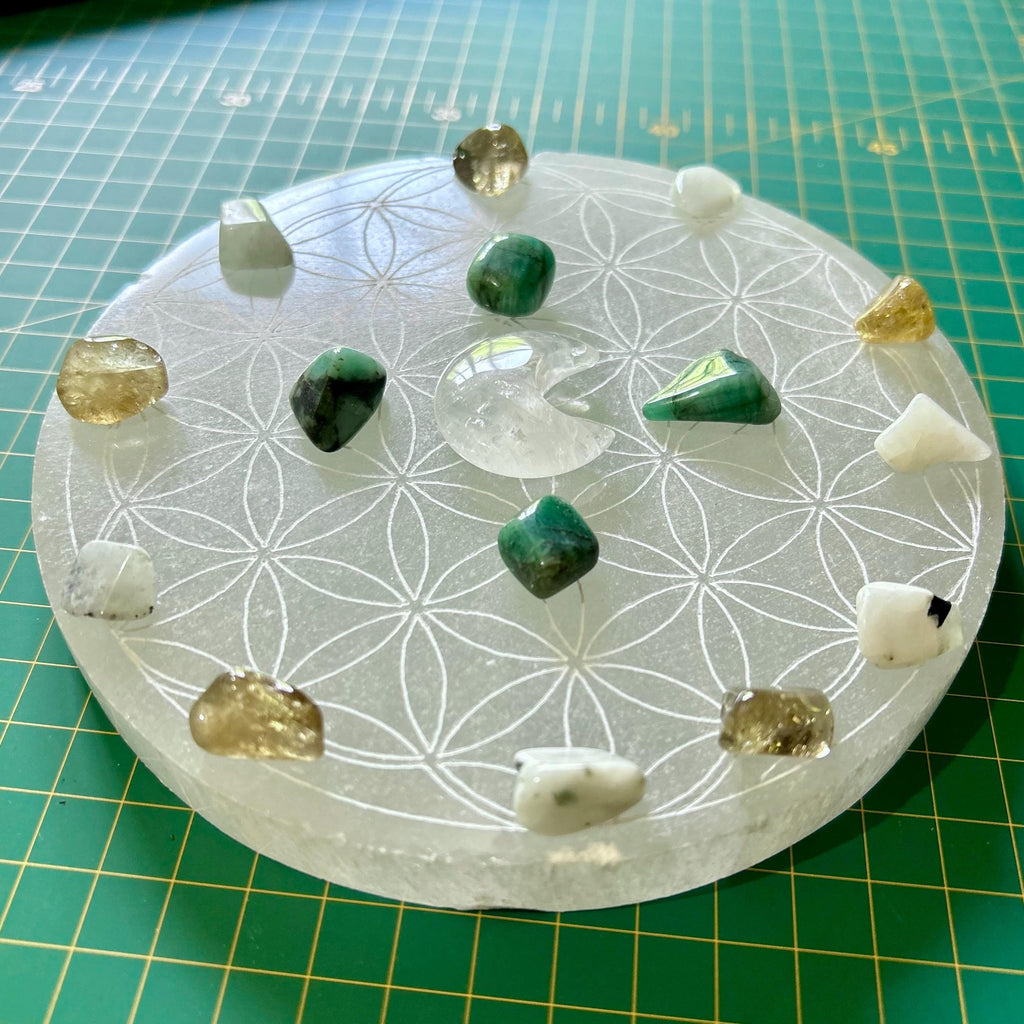 New Moon in Cancer Crystal Grid Set
