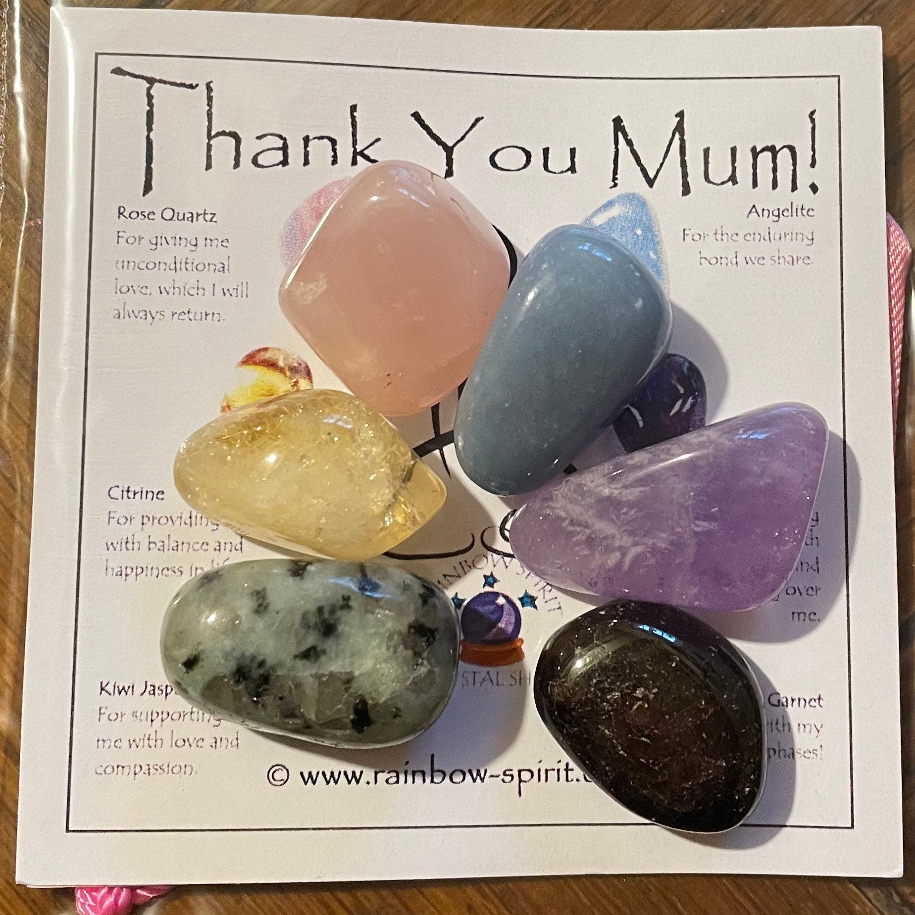 Thank You Mum Mom Crystal Set - Gift for Mothers any Day