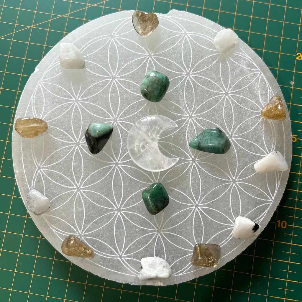 New Moon in Cancer Crystal Grid Set