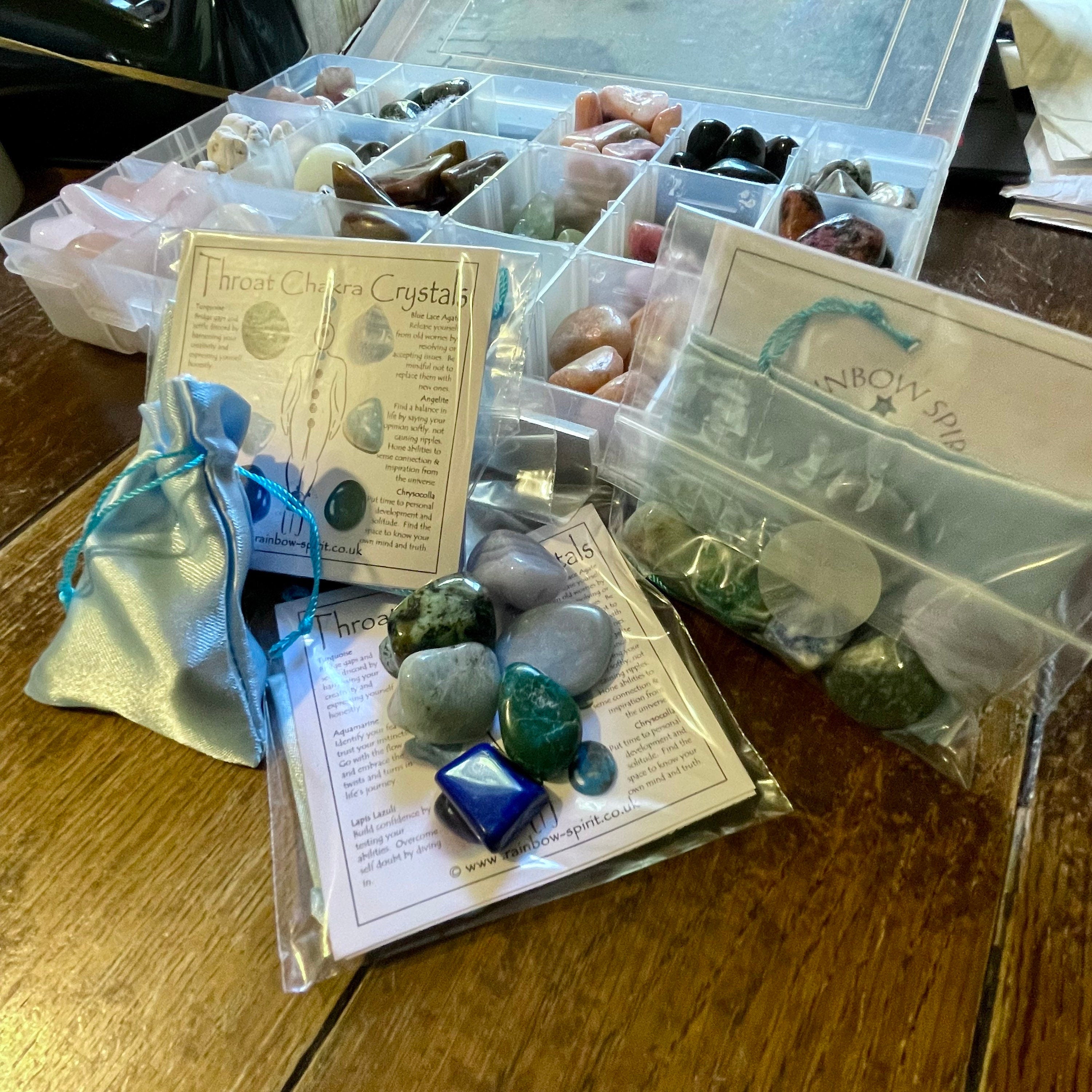 Throat Chakra Crystal Set