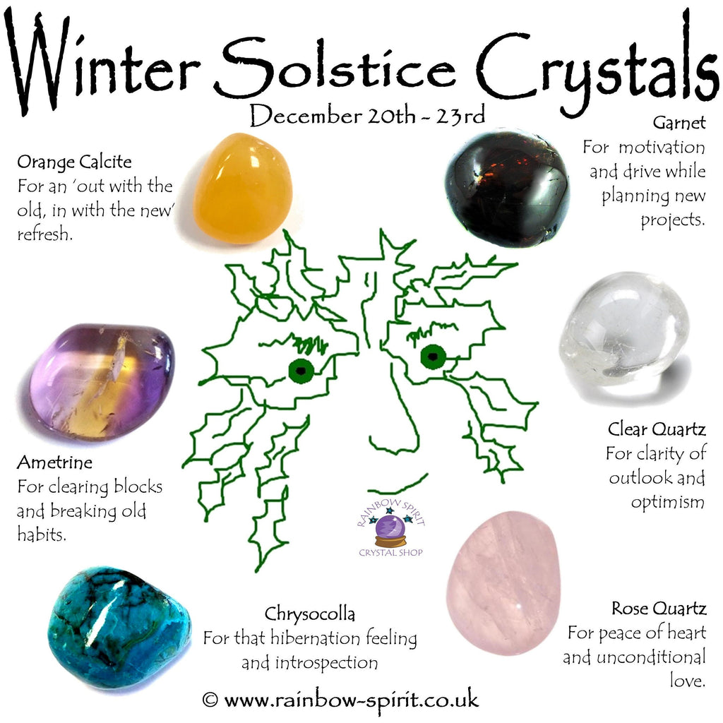 Winter Solstice Yule Crystal Set
