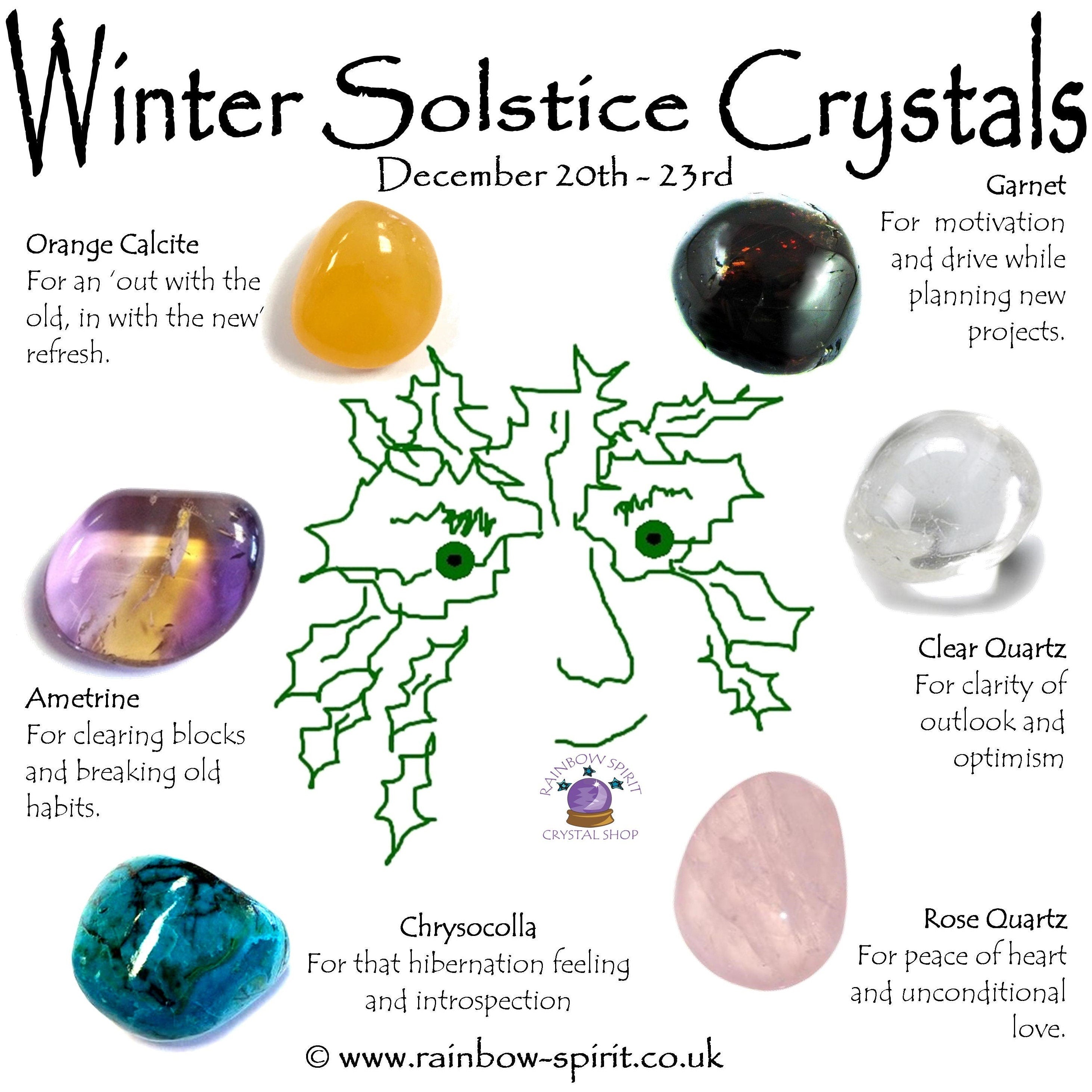 Winter Solstice Yule Crystal Set
