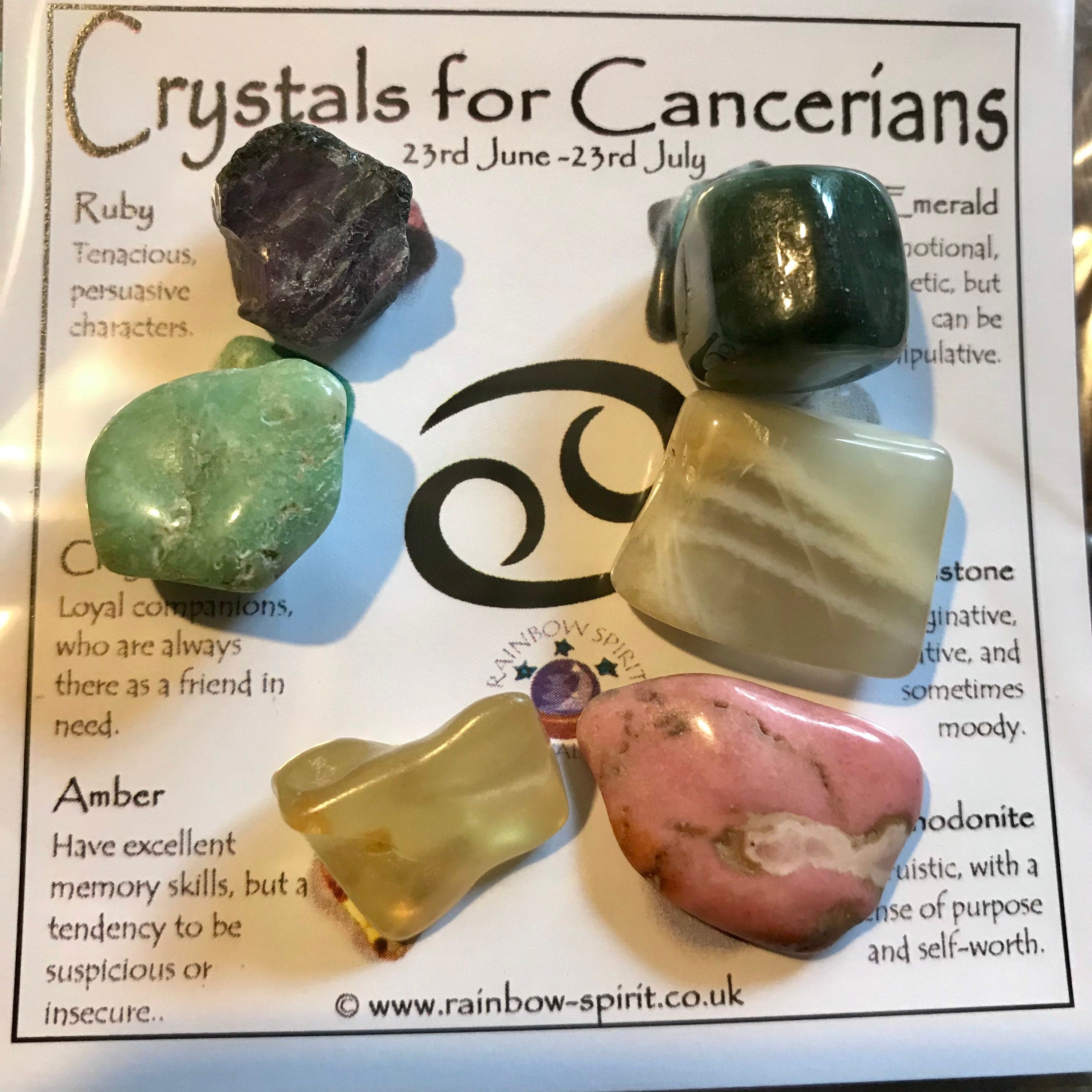 Cancer Birthstones Crystal Set