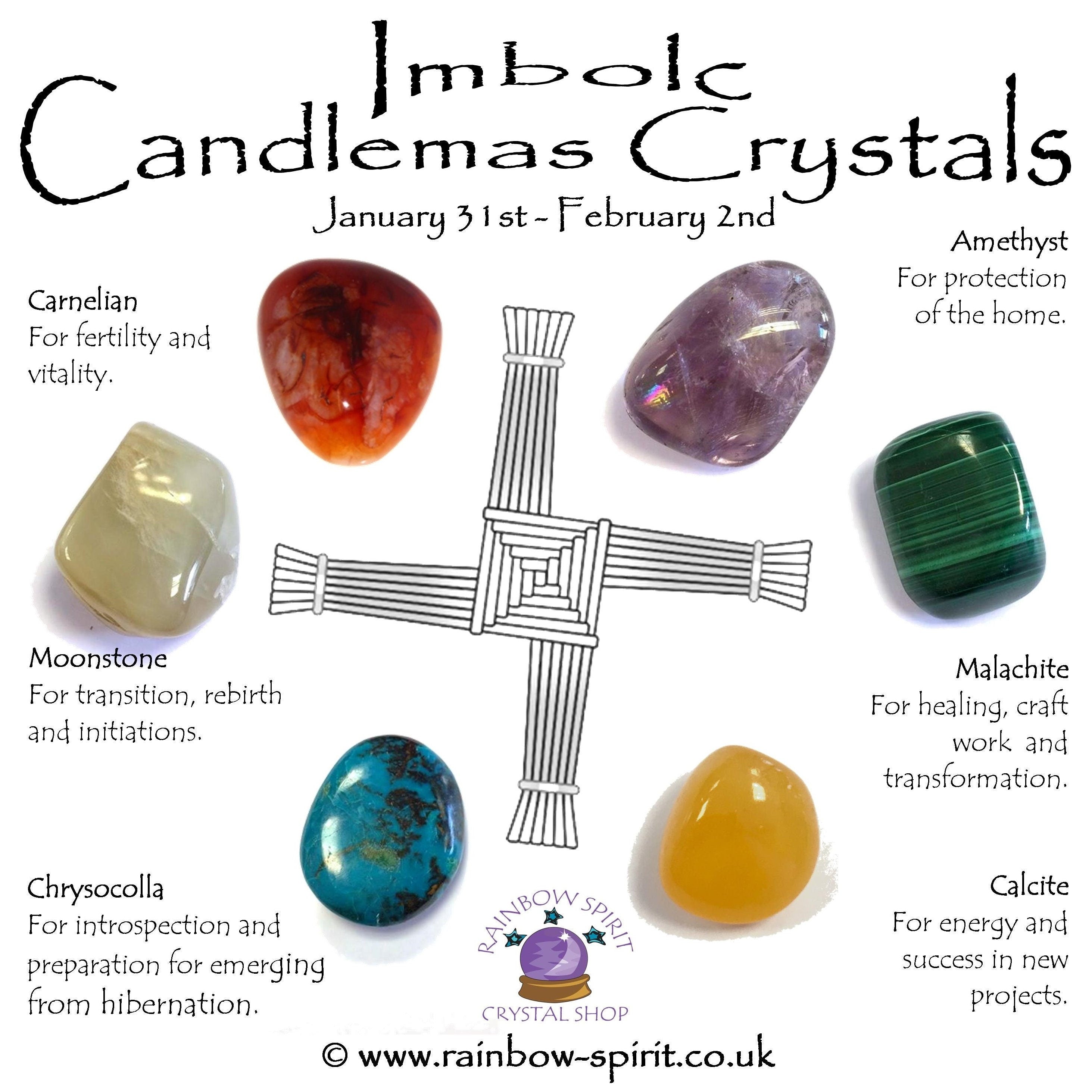 Imbolc Candlemas Crystal Set