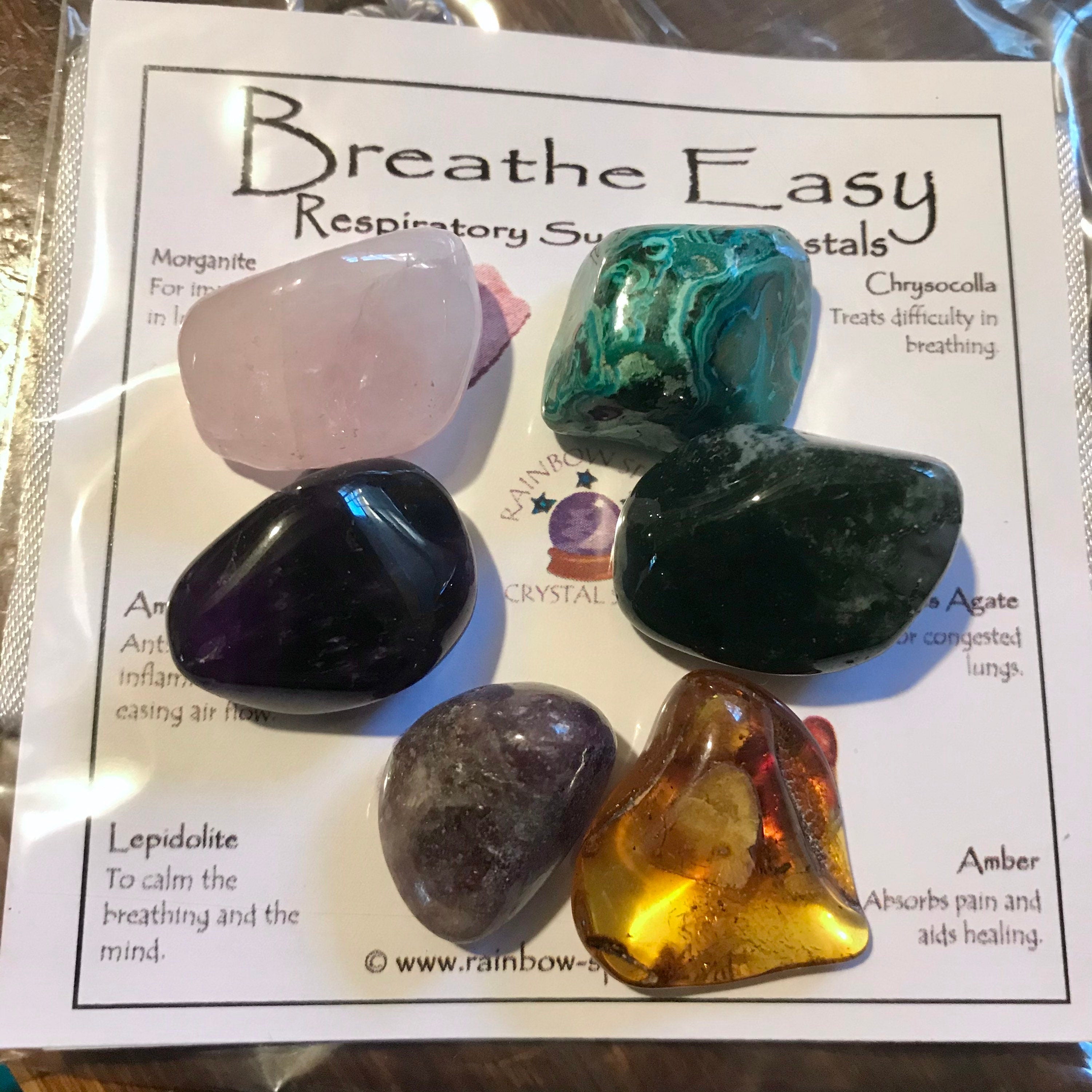 Breathe Easy - Respiratory Support Crystal Set