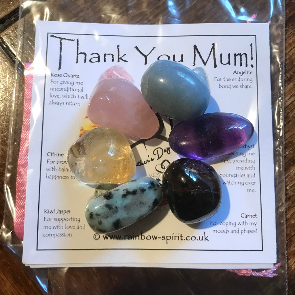 Thank You Mum Mom Crystal Set - Gift for Mothers any Day