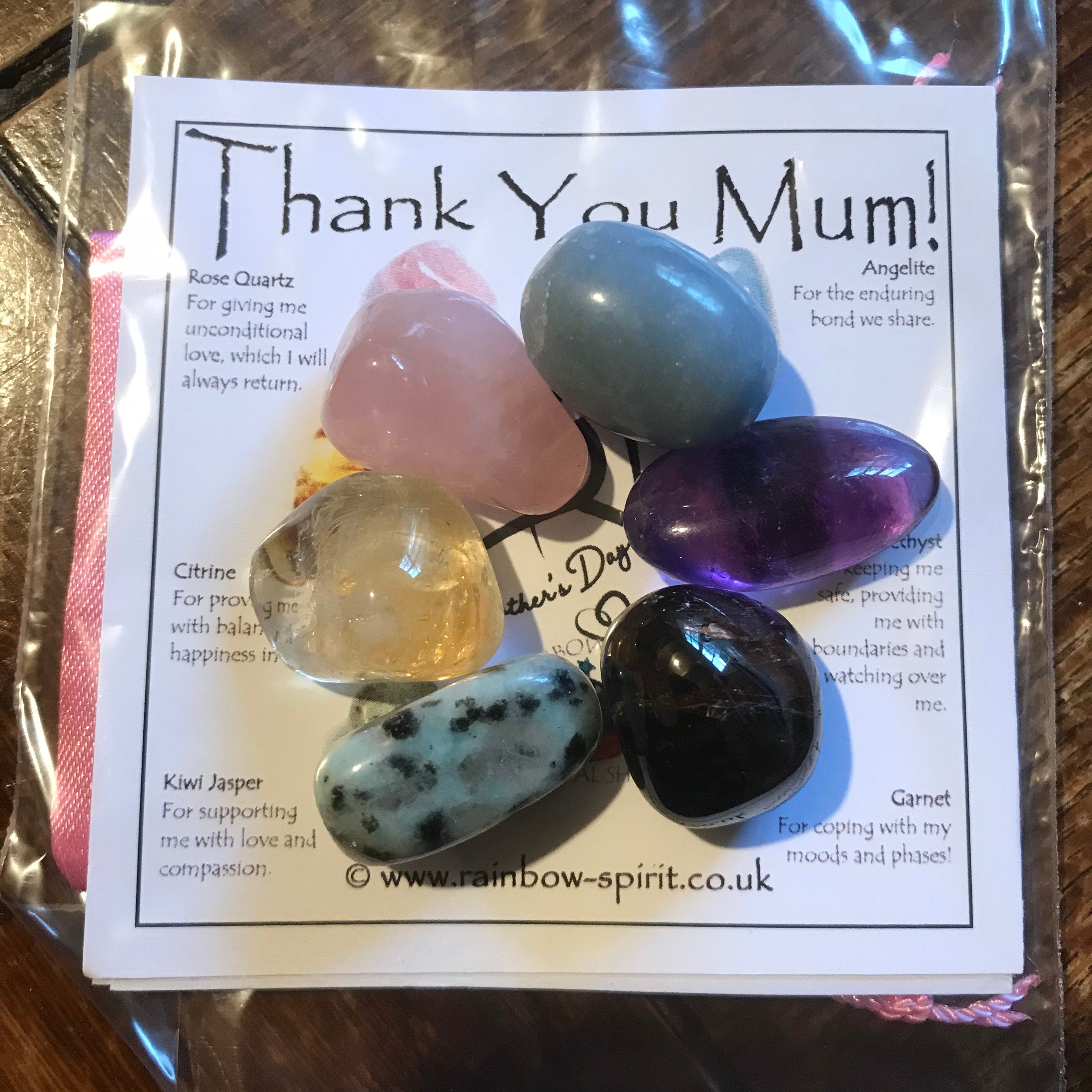 Thank You Mum Mom Crystal Set - Gift for Mothers any Day