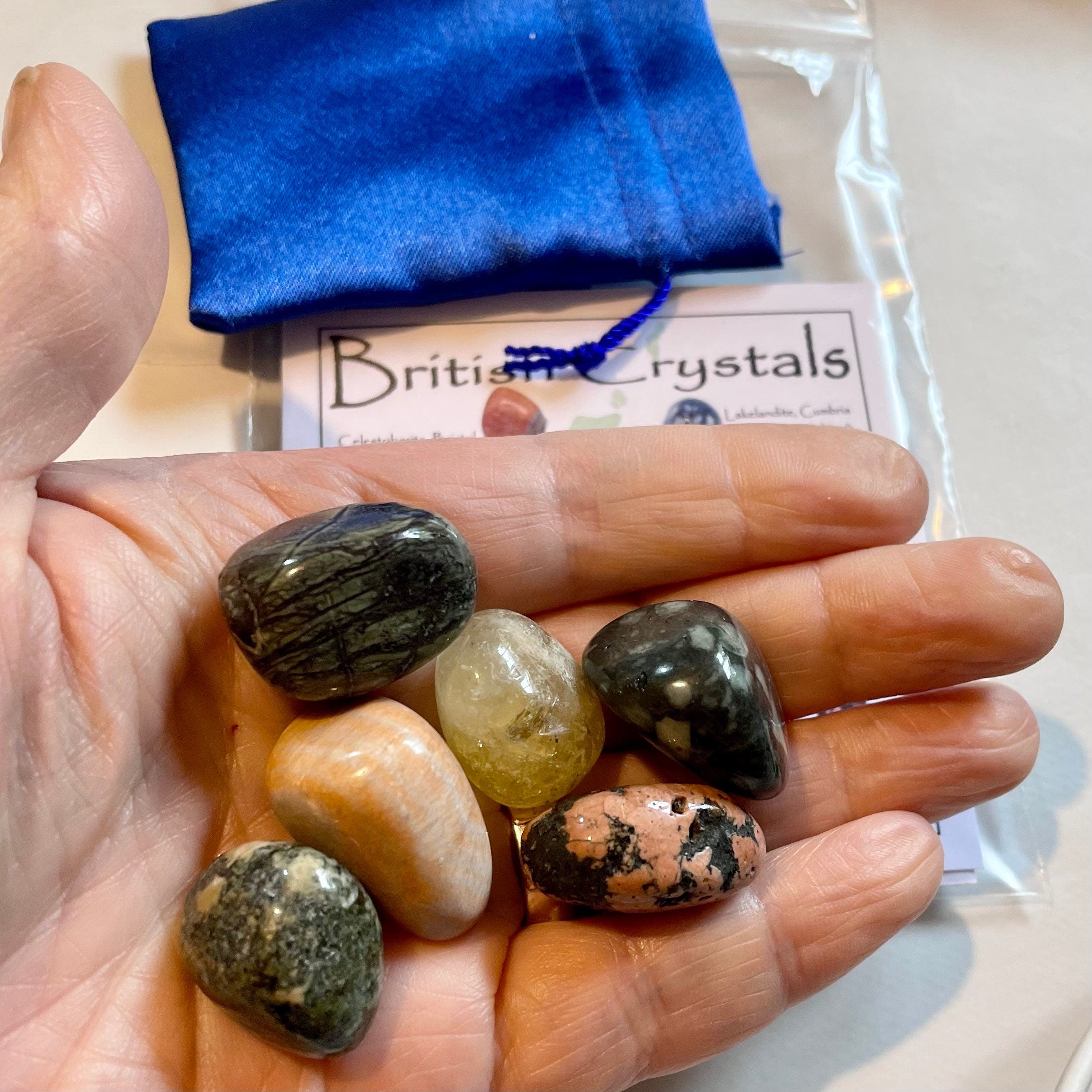 British Crystals Set of Stones from England, Wales & Cornwall