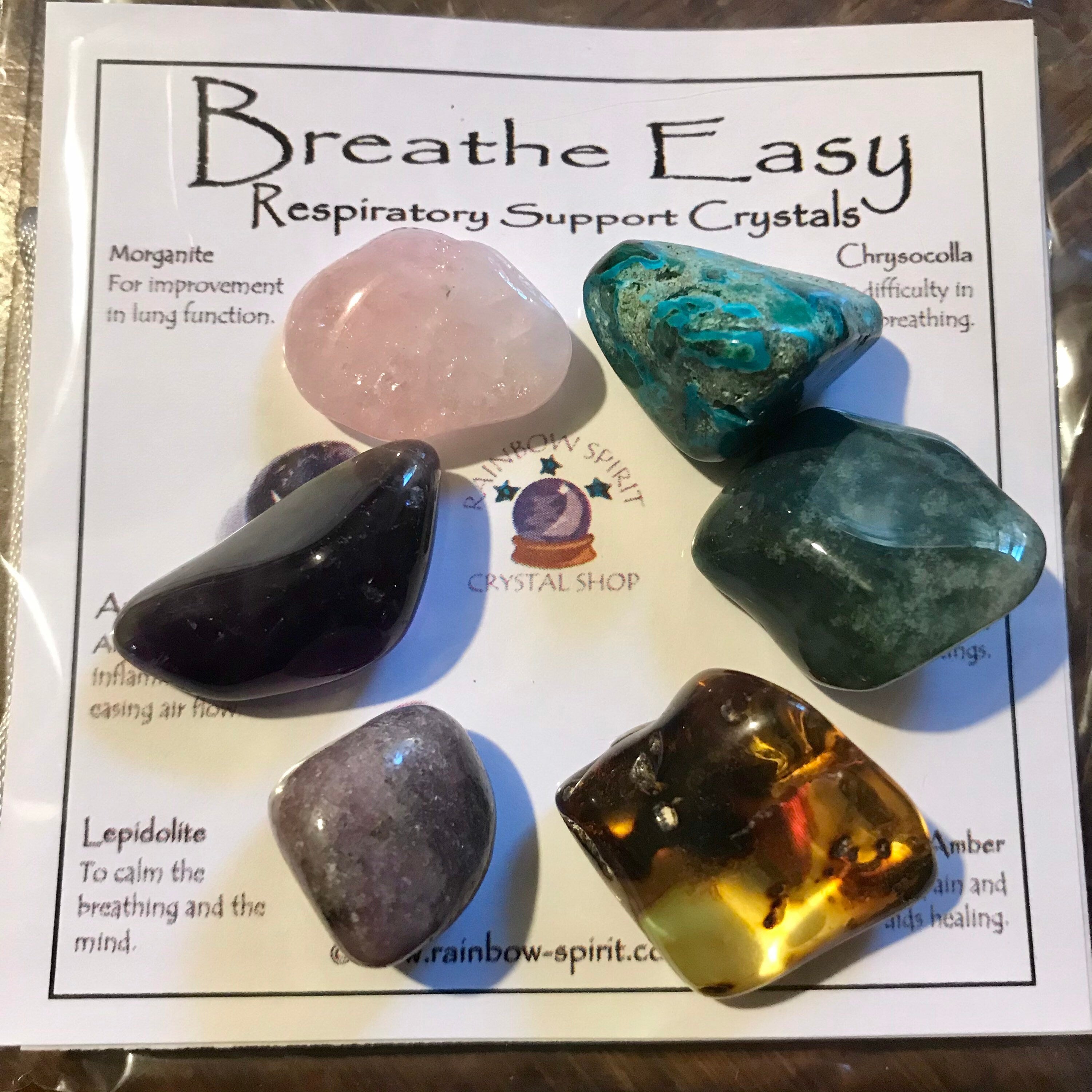 Breathe Easy - Respiratory Support Crystal Set