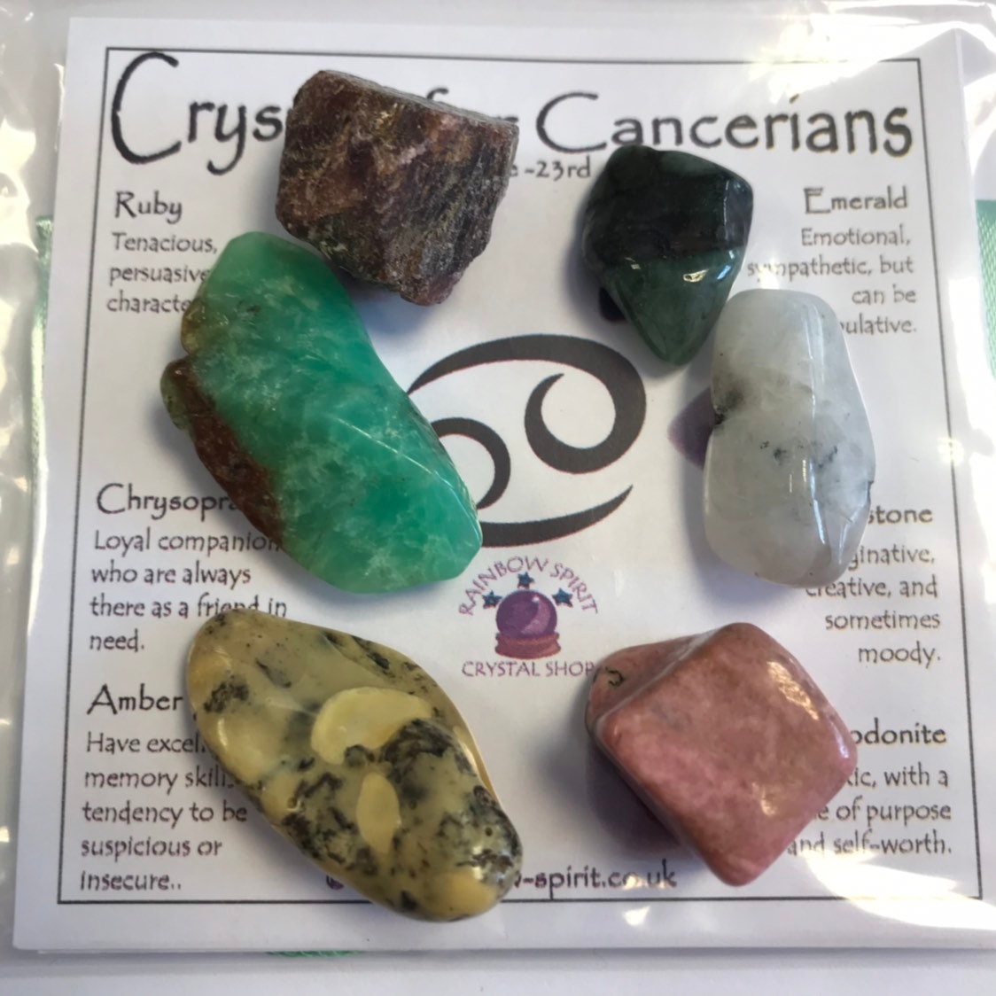 Cancer Birthstones Crystal Set