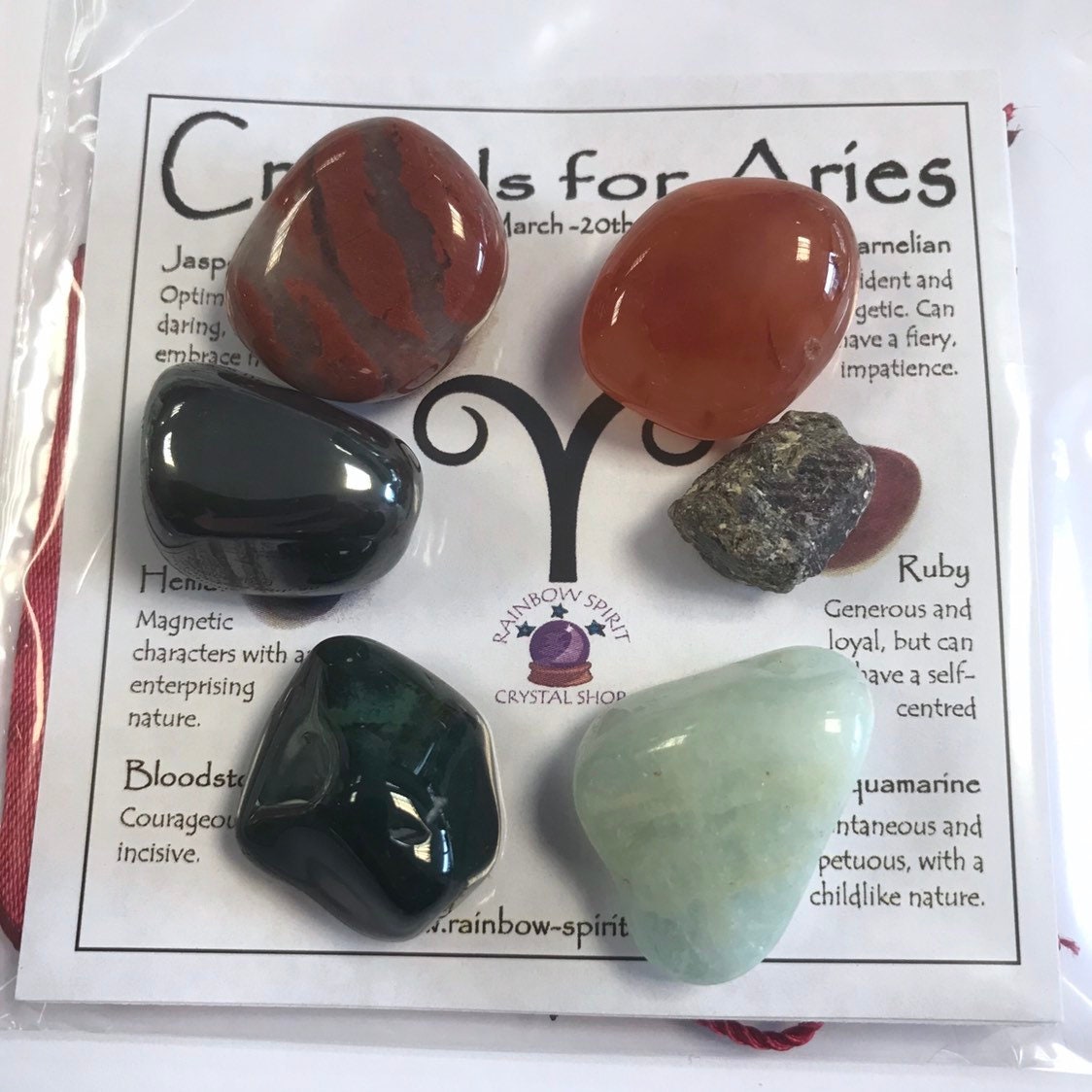 Aries Birthstones Crystal Set