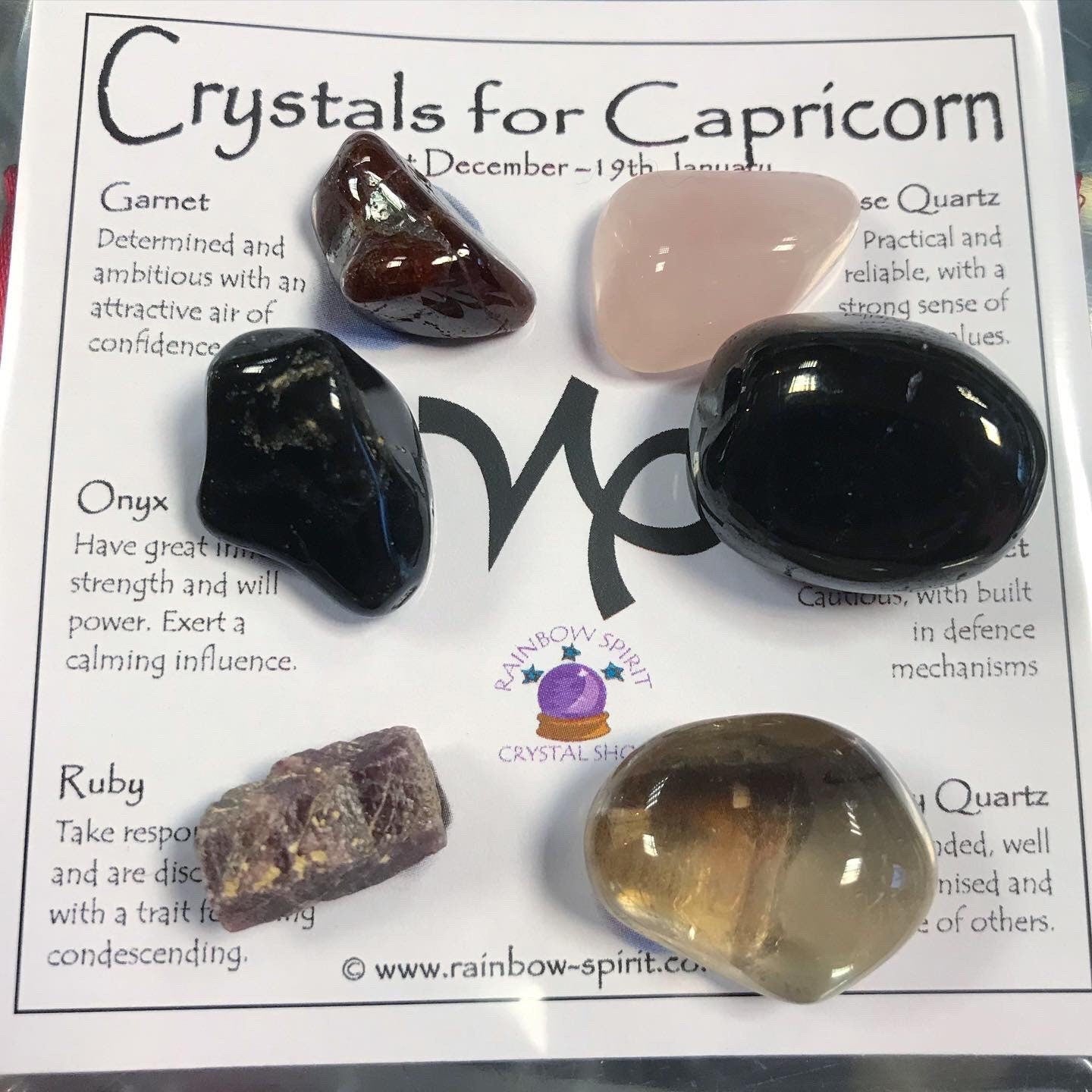 Capricorn Birthstones Crystal Set