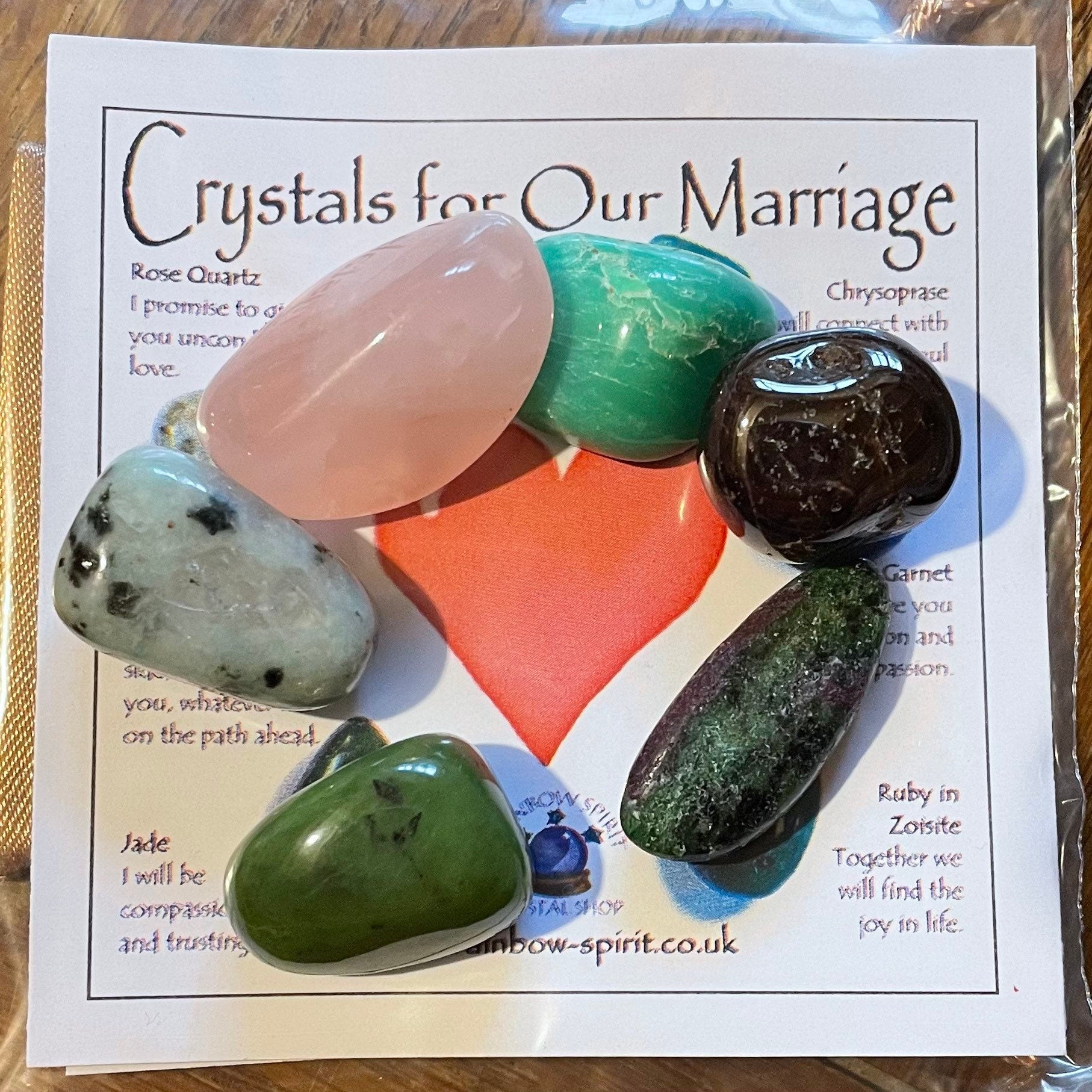 Crystals of Marriage - Gift between Groom & Bride, Wedding Day