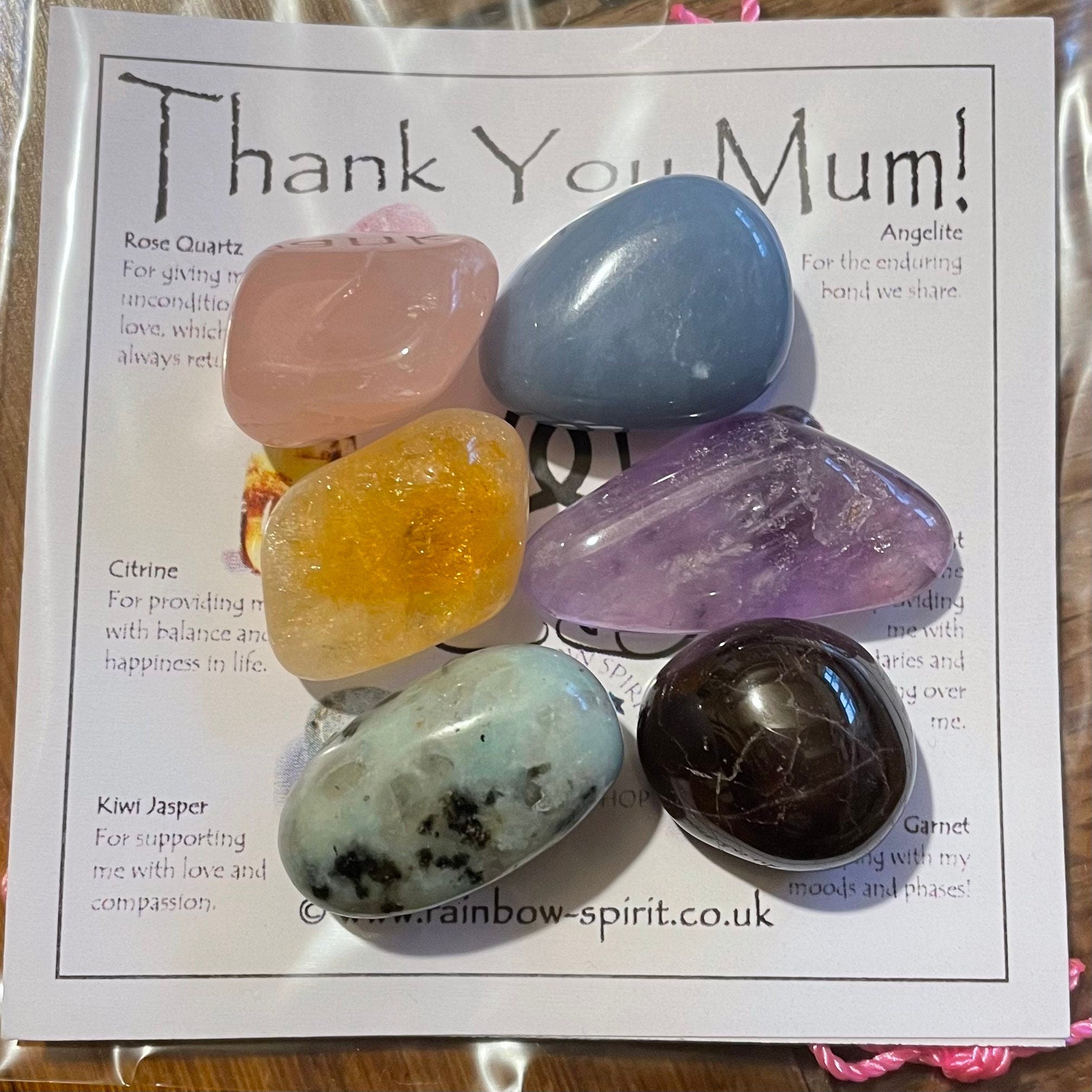 Thank You Mum Mom Crystal Set - Gift for Mothers any Day