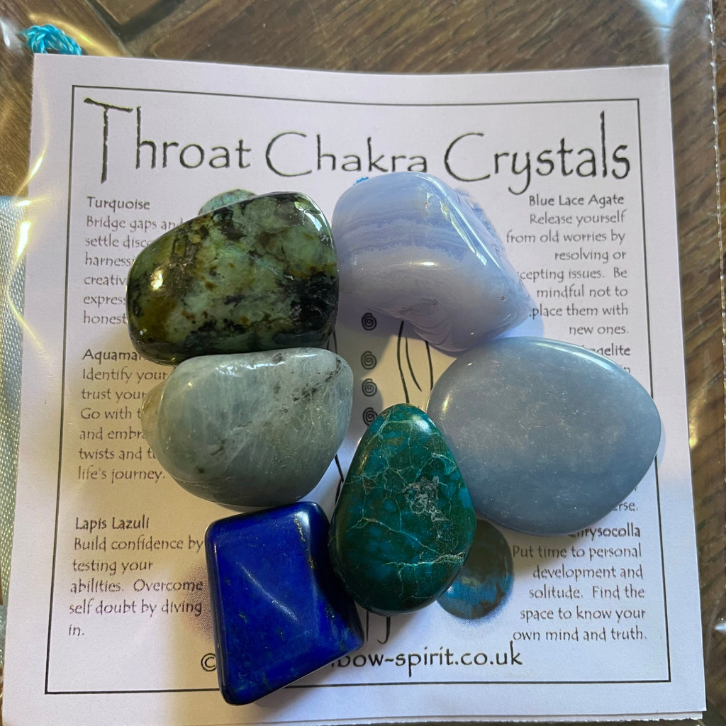 Throat Chakra Crystal Set