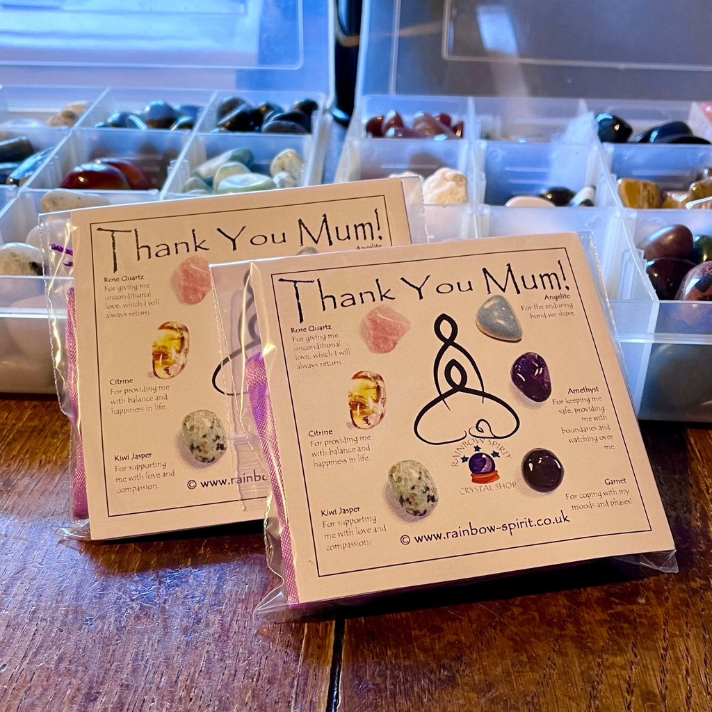 Thank You Mum Mom Crystal Set - Gift for Mothers any Day