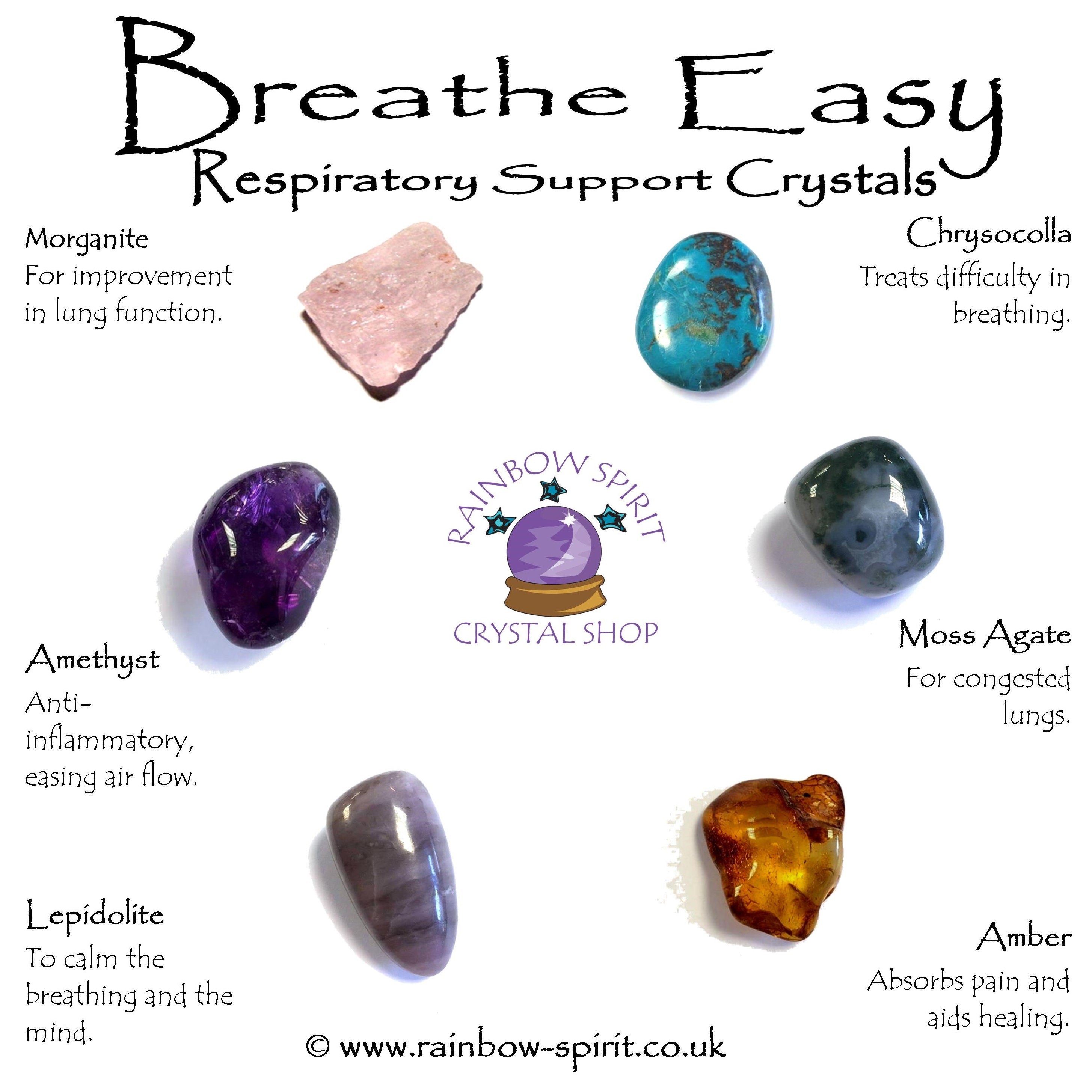 Breathe Easy - Respiratory Support Crystal Set