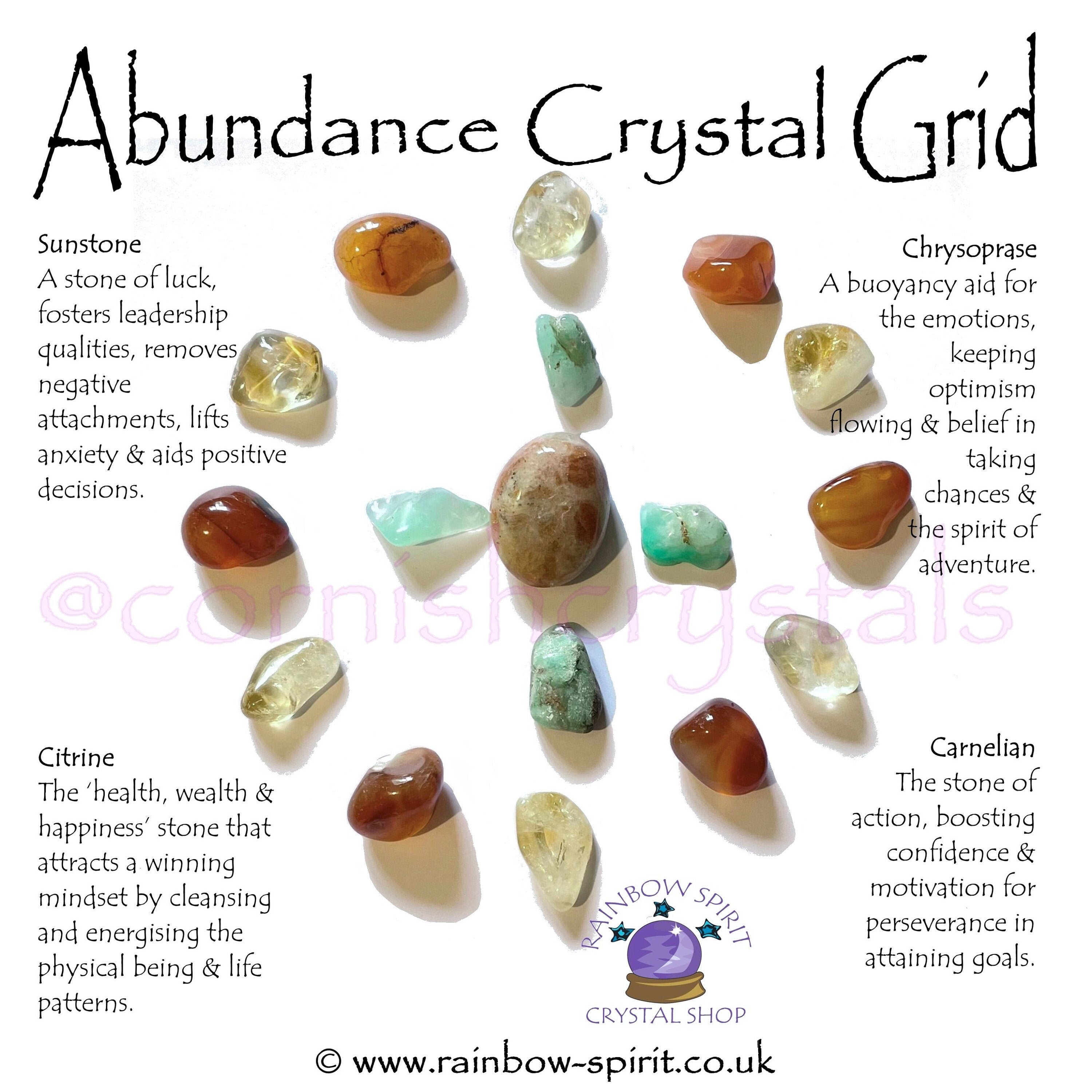 Abundance Crystal Grid Set