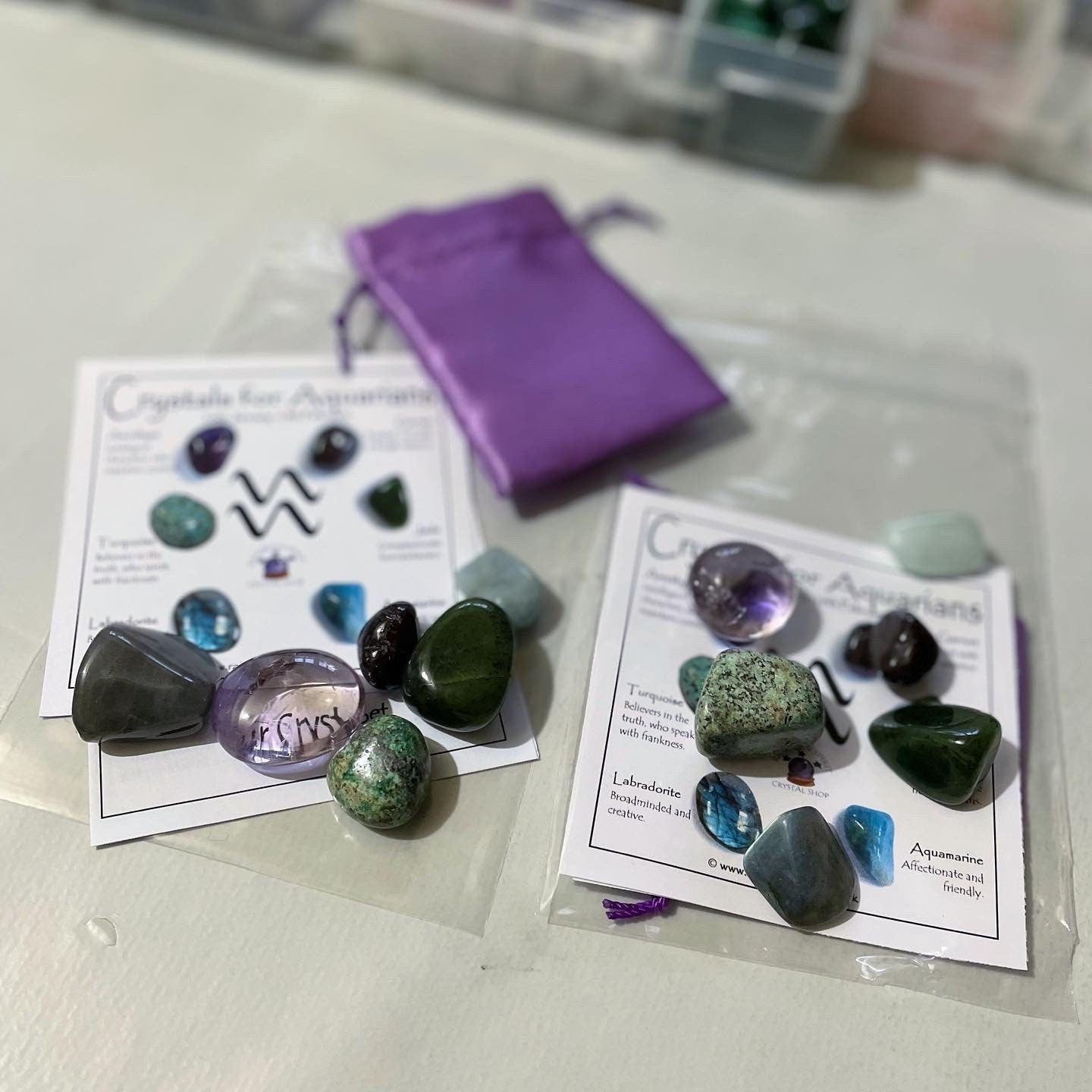 Aquarius Birthstones Crystal Set