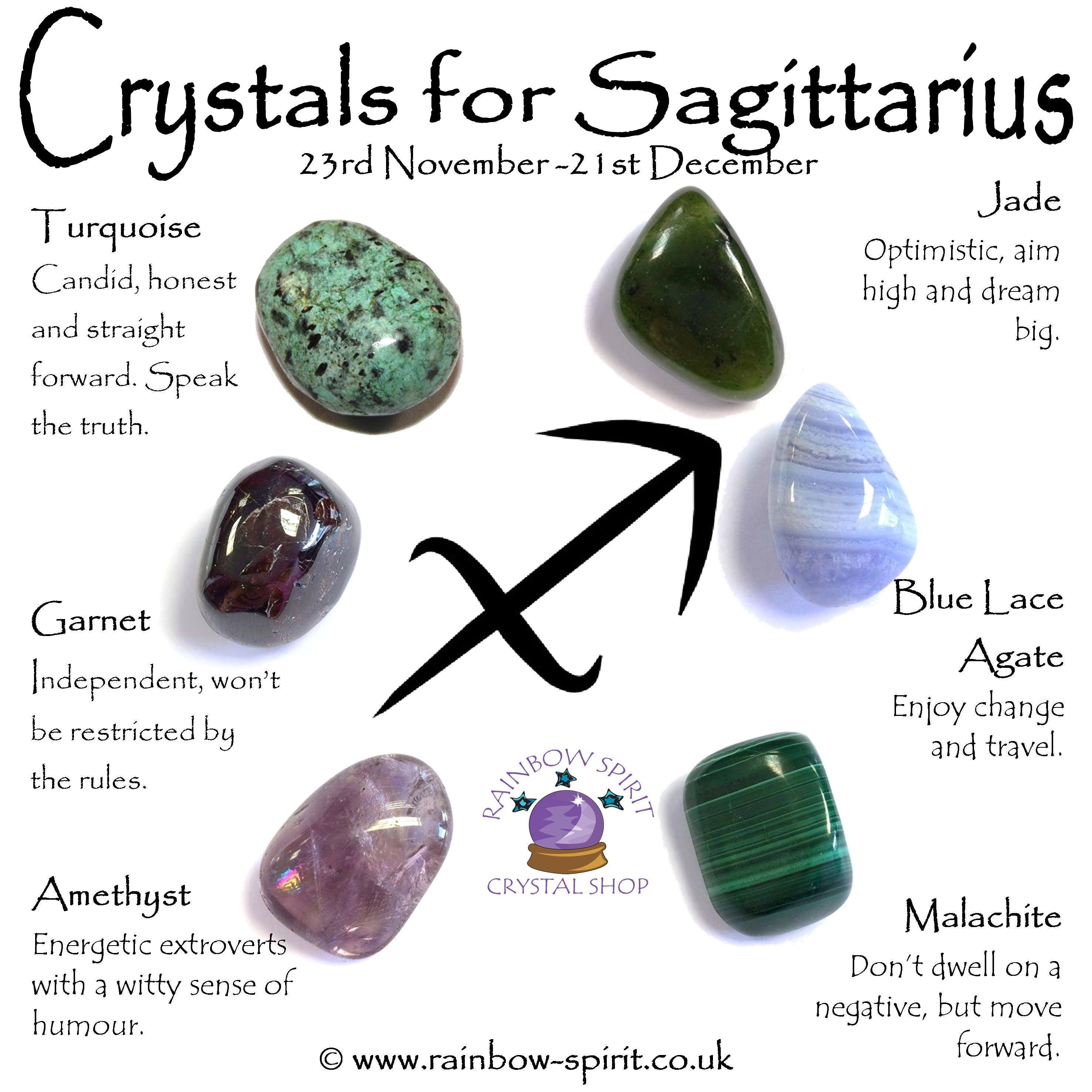 Sagittarius Birthstones Crystal Set