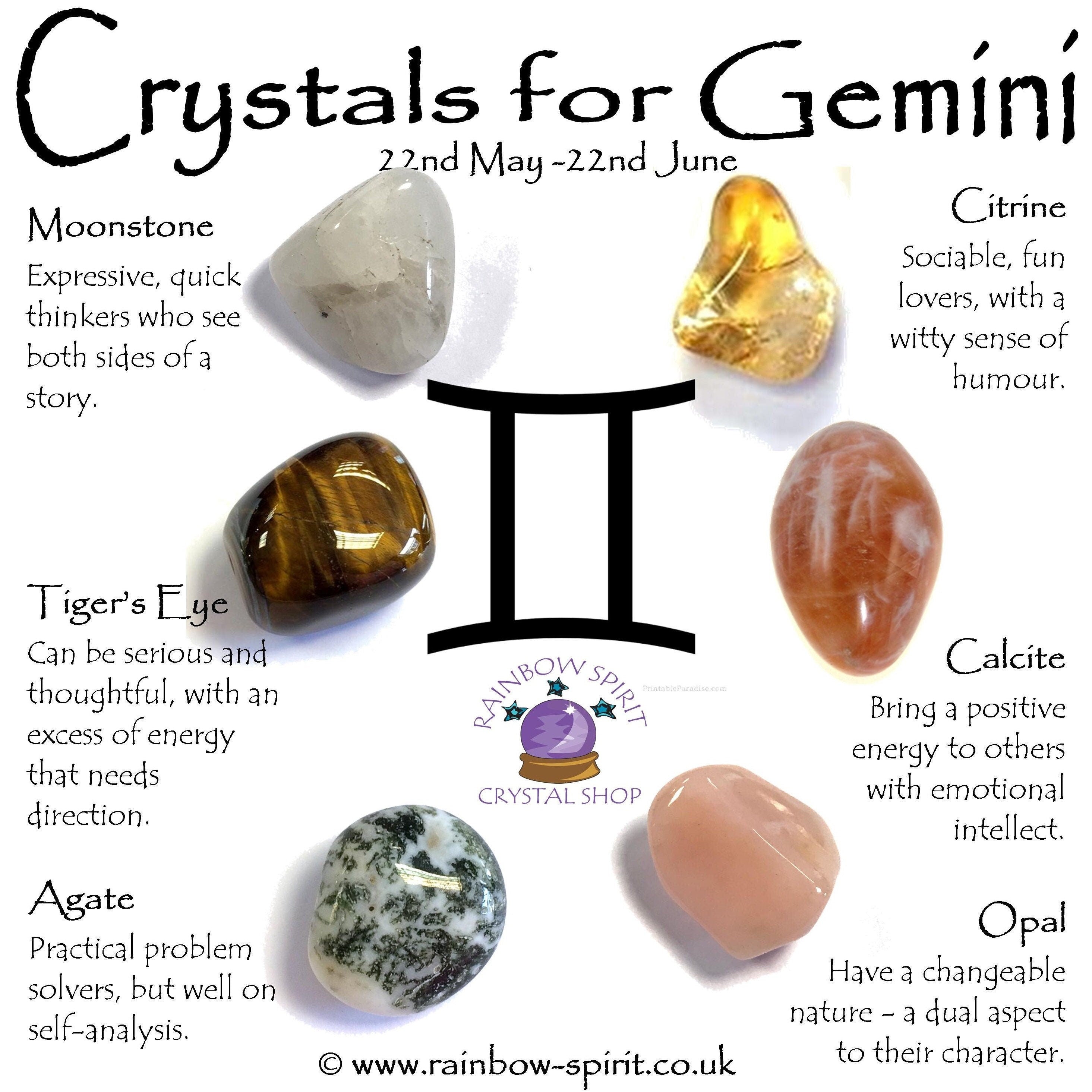 Gemini Birthstones Crystal Set