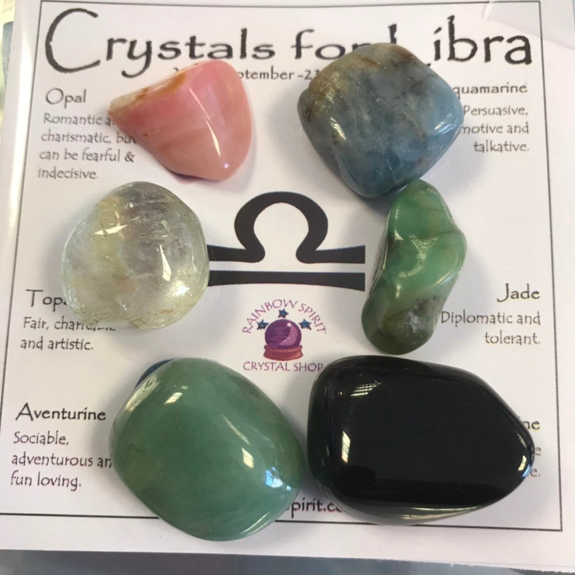 Libra Birthstones Crystal Set