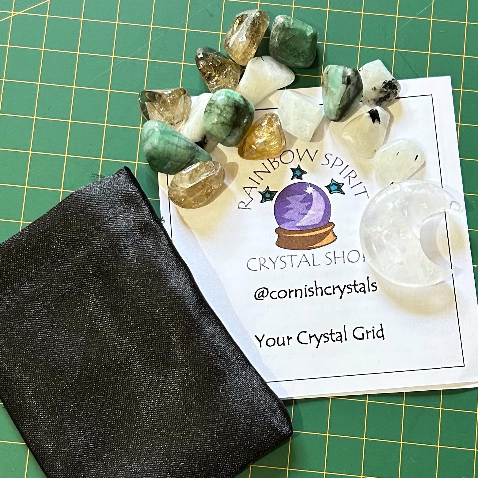 New Moon in Cancer Crystal Grid Set